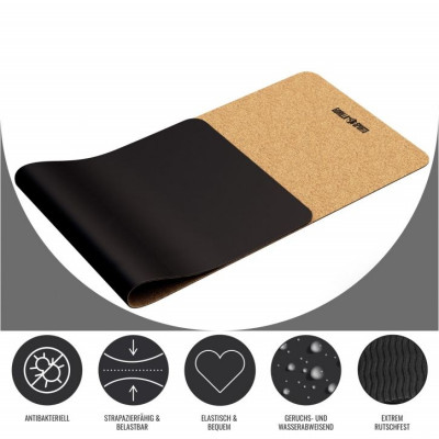 Gorilla Sports Podložka na jogu z korku 183 x 61 cm