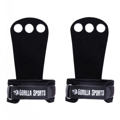 Gorilla Sports Mozoľníky Grips, 2 kusy, L, čierne
