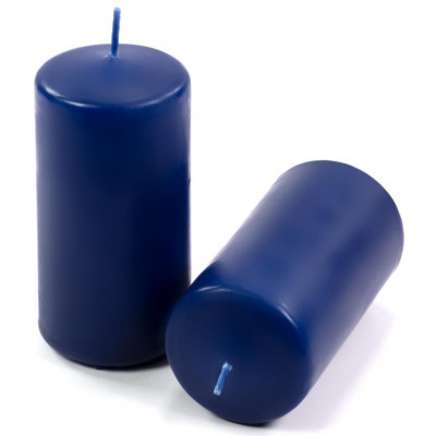 Modrá parafínová sviečka 10 cm, 20 h horenia, súprava 16 ks