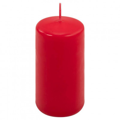 Červená parafínová sviečka 10 cm, 20 h horenia, sada 16 ks