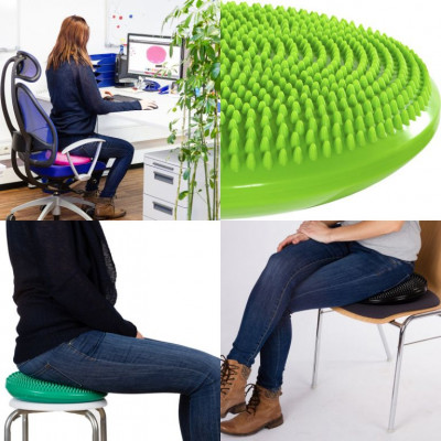Balančný vankúš na sedenie MOVIT 33 cm, zelený