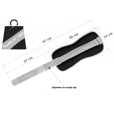 Neoprénové záťažové reflexné manžety 2 x 2 kg