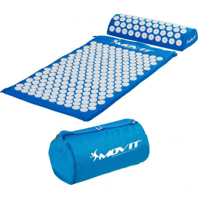 Akupresúrna podložka s vankúšom MOVIT 75 x 44 cm - svetlá modrá
