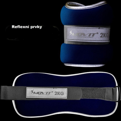 MOVIT neoprénové záťažové reflexné manžety, 2 x 1,5 kg