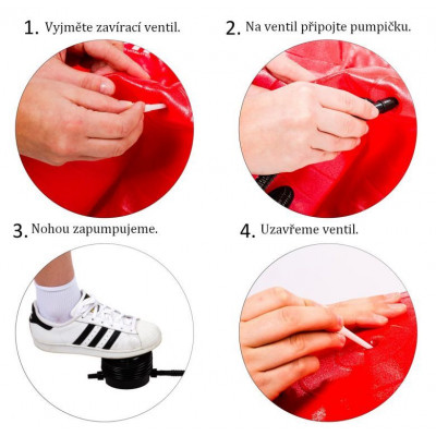 MOVIT Gymnastická lopta s nožnou pumpou, 55 cm, fialová