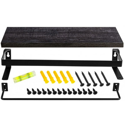 STILISTA Set 2 ks nástenných políc Volato Duo, 40 cm, čierne