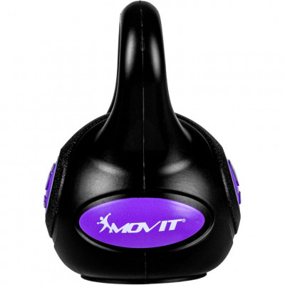 MOVIT Kettlebell činka - 6 kg, čierna/fialová