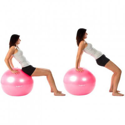 MOVIT Gymnastická lopta s nožnou pumpou, 85 cm, ružová