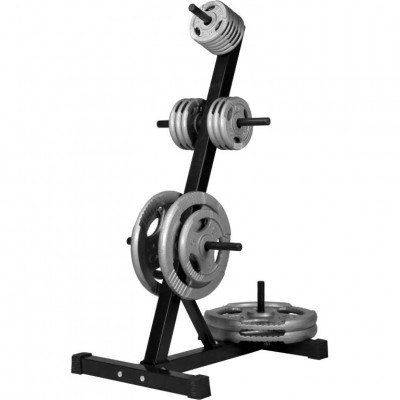 Gorilla Sports Stojan na závažie, čierna, 30/31 mm