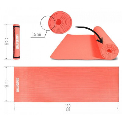 Gorilla Sports Podložka na jogu z PVC, koralová