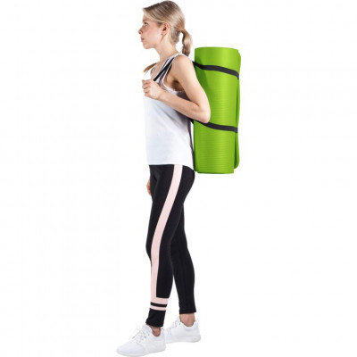 Gorilla Sports Podložka na jogu, 190 x 60 cm, svetlo zelená