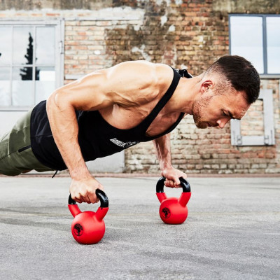 Gorilla Sports Kettlebell činka, pogumovaný povrch, 8 kg