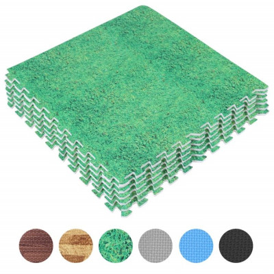 Gorilla Sports Sada ochranných podložiek, tráva, 8 ks