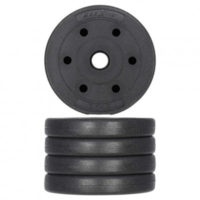 MAXXIVA sada závaží 4 x 2,5 kg, cement, čierna