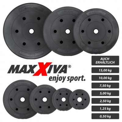 MAXXIVA sada závaží 4 x 2,5 kg, cement, čierna