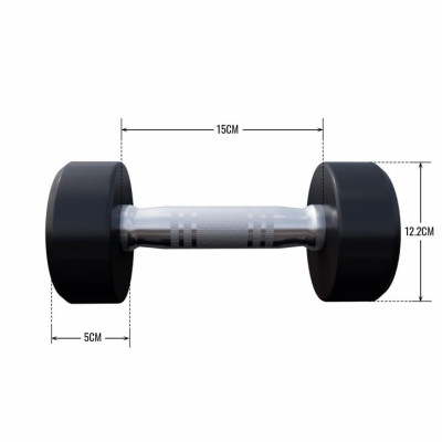 Gorilla Sports Guľaté jednoručné činky, gumové, 2 x 5 kg
