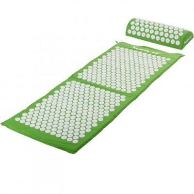 Akupresúrna podložka s vankúšom MOVIT 130 x 50 cm - zelená