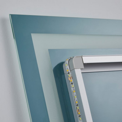 AQUAMARIN kúpeľňové zrkadlo s LED osvetlením 28 W, 80 x 60cm