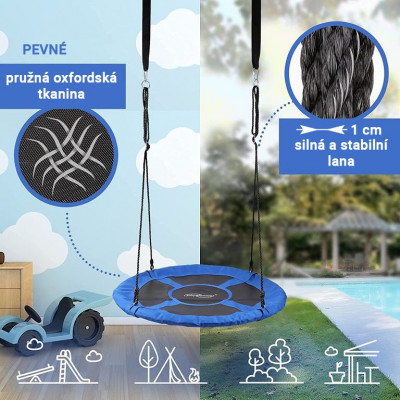 Physionics hojdačka v tvare kruhu, modrá, 100 cm