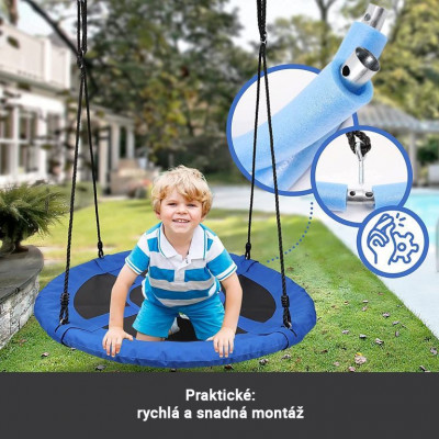 Physionics hojdačka v tvare kruhu, modrá, 100 cm