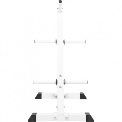 Gorilla Sports Stojan na závažie, biela, 30/31 mm