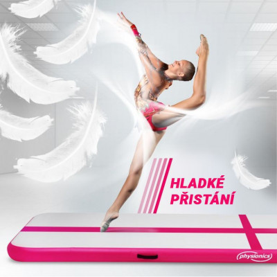 PHYSIONICS Nafukovacia žinenka 700 x 100 x 10 cm, ružová