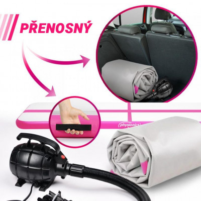 PHYSIONICS Nafukovacia žinenka 700 x 100 x 10 cm, ružová