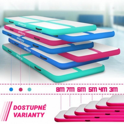 PHYSIONICS Nafukovacia žinenka 700 x 100 x 10 cm, ružová