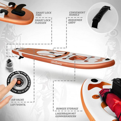 PHYSIONICS nafukovací paddleboard - bohyňa Bastet, 366 cm