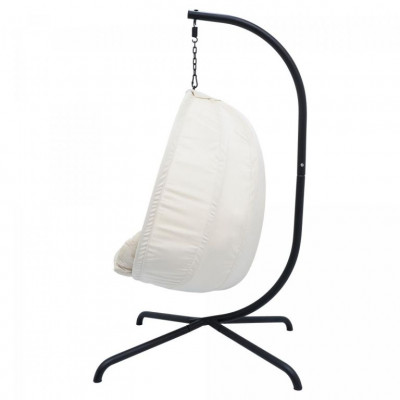 MIADOMODO závesné hojdacie kreslo béžové, nosnosť 160 kg