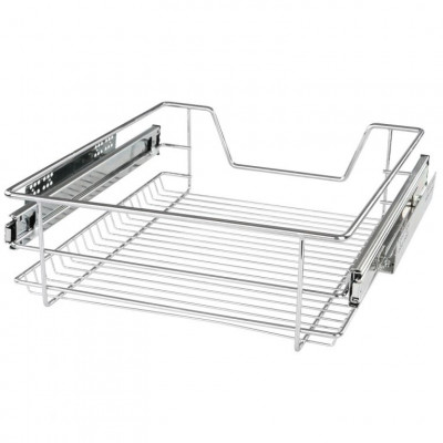 JAGO sada 2 teleskopických zásuviek, 46 x 44 x 14 cm, chróm