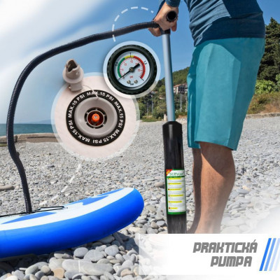 Nafukovací paddleboard 305 cm modrý + příslušenstvo