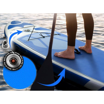 Nafukovací paddleboard 305 cm modrý + příslušenstvo
