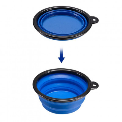 Skladací transportný box pre psov L s miskou a pelíškom, siv