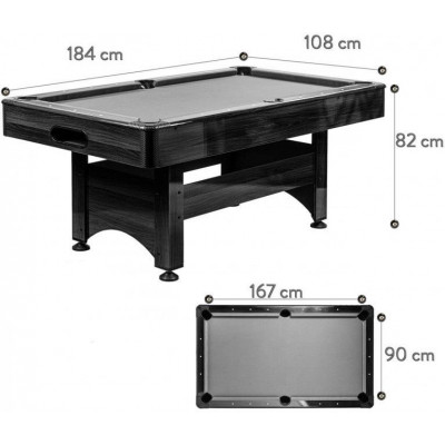 GamesPlanet® biliardový stôl TRENDLINE 6ft, červený