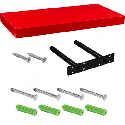 Nástěnná police STILISTA VOLATO - červená 110 cm