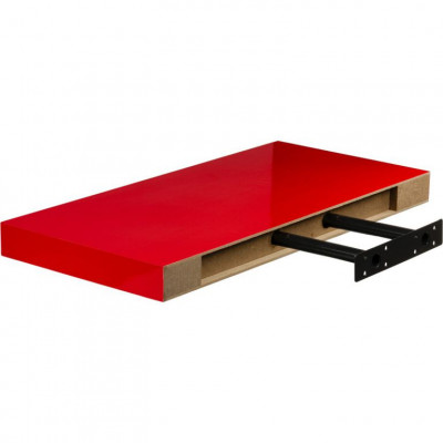 Nástěnná police STILISTA VOLATO - lesklá červená 90 cm