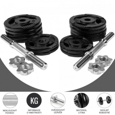 Gorilla Sports Sada činiek so závažím 30 kg, 30 mm