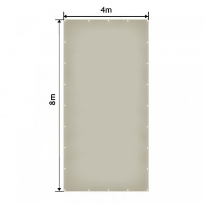 JAGO plachta 650 g/m², hliníkové oká, sivá, 4 x 8 m