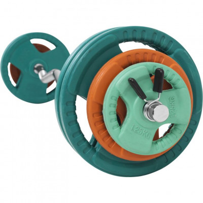 Gorilla Sports Set nnakladacích tyčí + závažia, pružinové, 35 kg