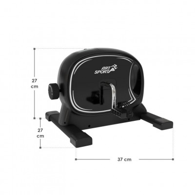 Pedálový rotoped Sportivo s LCD displejom, čierny