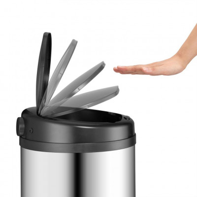Automatický odpadkový kôš 50 l so senzorom, nerez,strieborny