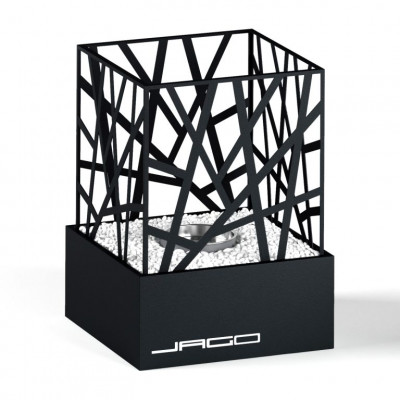 Stolný krb nerezový, šedý