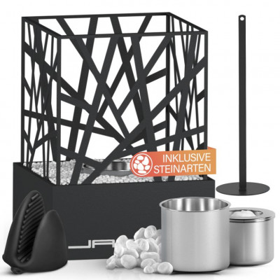 Stolný krb nerezový, šedý