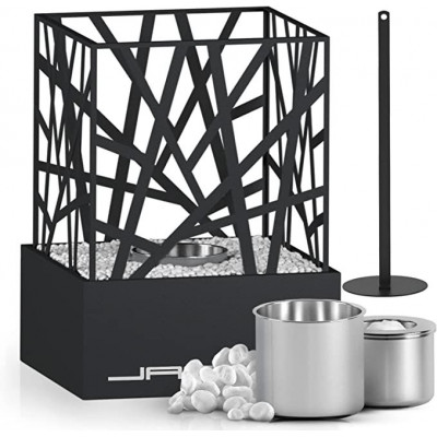 Stolný krb nerezový, šedý