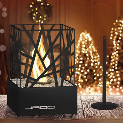 Stolný krb nerezový, šedý