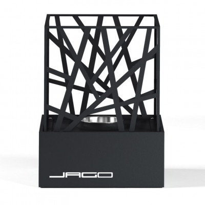 Stolný krb nerezový, šedý