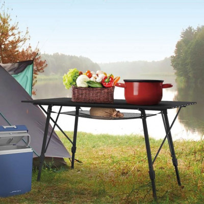 MIADOMODO Skladací stôl, 90 x 45 x 53 cm, čierny