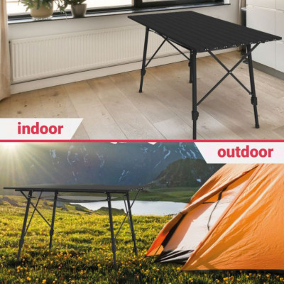 MIADOMODO Skladací stôl, 90 x 45 x 53 cm, čierny