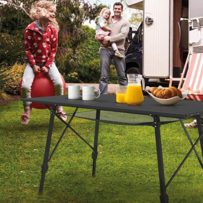 MIADOMODO Skladací stôl, 90 x 45 x 53 cm, čierny